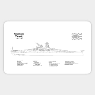 Yamato Battleship of the Imperial Japanese Navy - BDpng Magnet